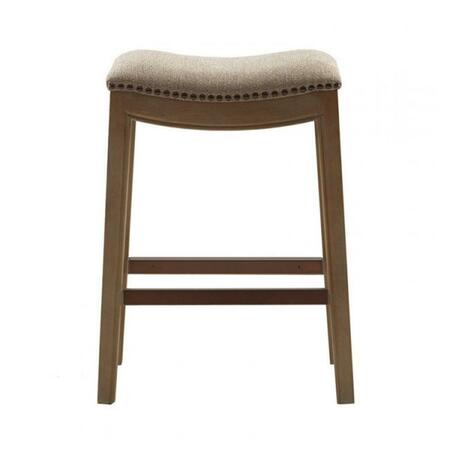 MADISON PARK Belfast Saddle Counter Stool - Linen FUR101-0037